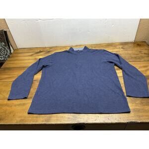 Mizzen + Main Sweater Mens XL Trim Blue 1/4 Zip Pullover Performance Golf